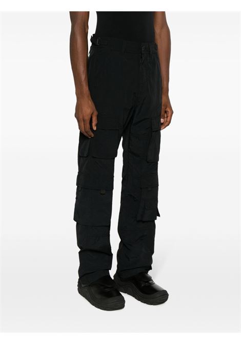 Black logo-patch cargo trousers - men MARTINE ROSE | MRAW23825BLK